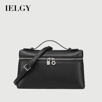 Ielgy Messenger Lunch Box Bag pu Leather Mini Fashion Portable Box Bag