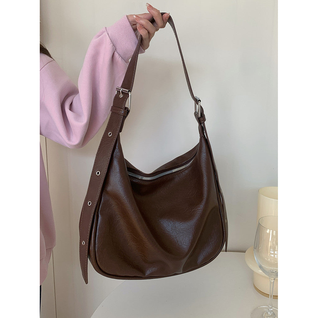 Ielgy High-End Feeling Large-Capacity Bag Retro Fashion Shoulder Bag Niche All-Match Tote Bag