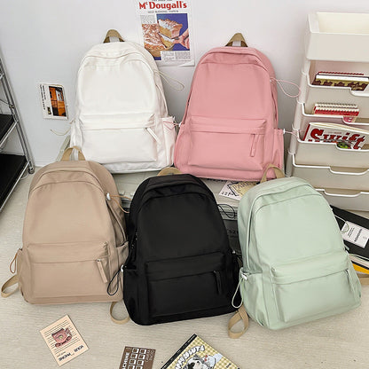 Ielgy Large-Capacity Backpack Student All-Match Schoolbag Commuter Outing Travel Commuter Backpack