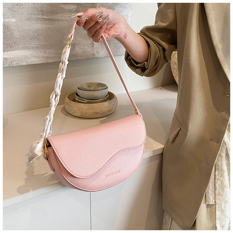 Ielgy Niche Design Handbag Fashion Simple Platinum Bag All-Match Shoulder Messenger Bag