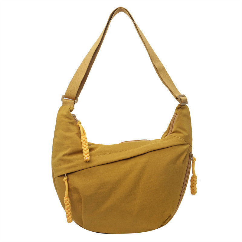 Ielgy Fashionable Large-Capacity Nylon Cloth Messenger Bag All-Match Dump