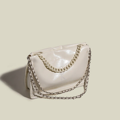 Ielgy Ladies High-End Underarm Pleated Bag Chain Fashion All-Match One-Shoulder Messenger