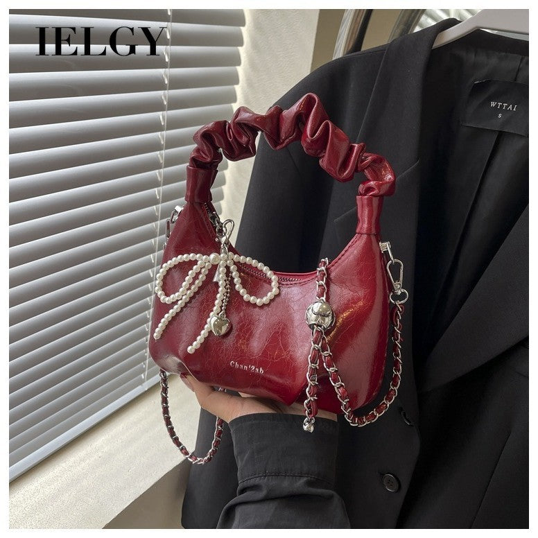 Ielgy Niche Design Cloud Bag All-Match Shoulder Armpit Bag