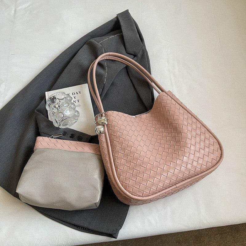 Ielgy High-End Retro Large-Capacity Bag Fashion Commuter All-Match One-Shoulder Bucket Bag