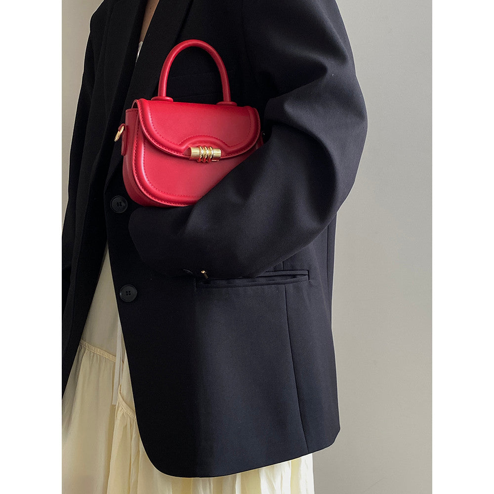 Ielgy Ladies Saddle Handbag High-End Sense One-Shoulder Crossbody