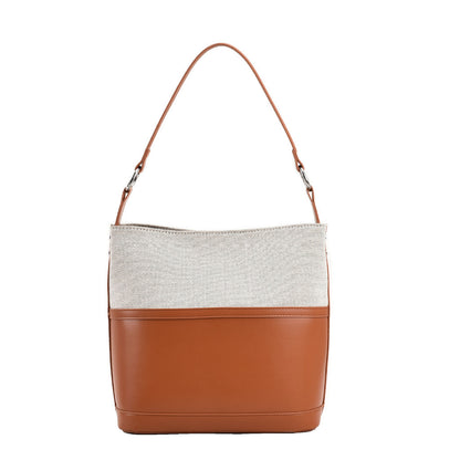 Ielgy Simple Bucket Bag All-Match Fashion Portable Cross-Body Korean Version Large-Capacity Female Bag
