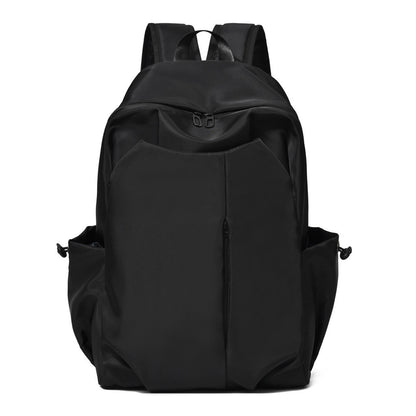 Ielgy Japanese Korean Simple Large-Capacity Solid Color Backpack University School Bag Campus Backpack
