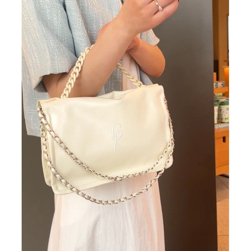 Ielgy Ladies High-End Underarm Pleated Bag Chain Fashion All-Match One-Shoulder Messenger