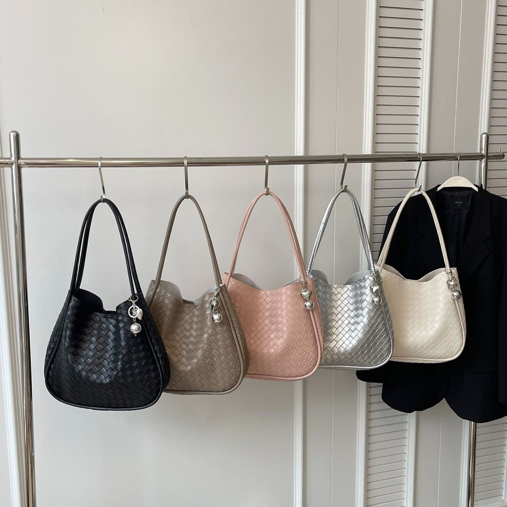 Ielgy High-End Retro Large-Capacity Bag Fashion Commuter All-Match One-Shoulder Bucket Bag