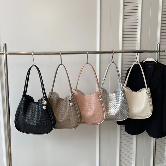 Ielgy High-End Retro Large-Capacity Bag Fashion Commuter All-Match One-Shoulder Bucket Bag