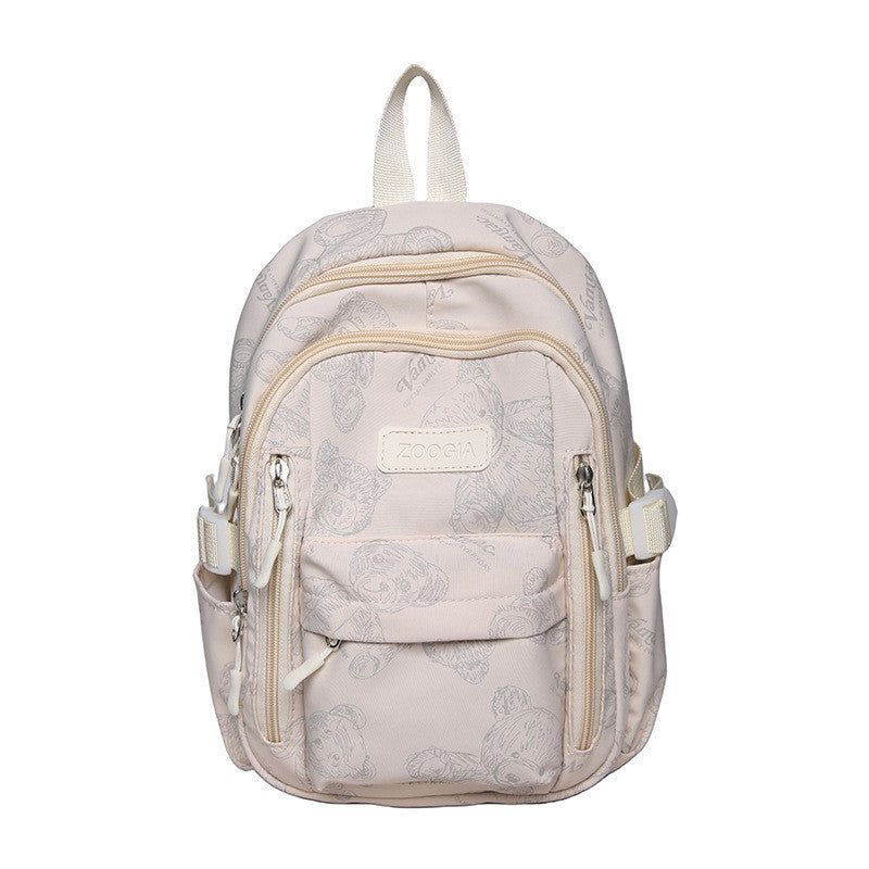 Ielgy Ladies Backpack Reflective Bear Casual Backpack College Student Travel Small Backpack