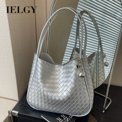 Ielgy High-End Retro Large-Capacity Bag Fashion Commuter All-Match One-Shoulder Bucket Bag