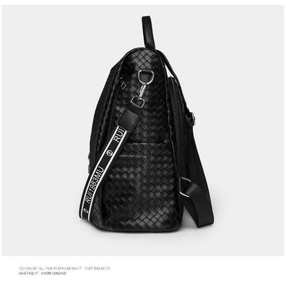 Ielgy Fashion Backpack Leisure Outdoor Travel Large Capacity Backpack Woven School Bag
