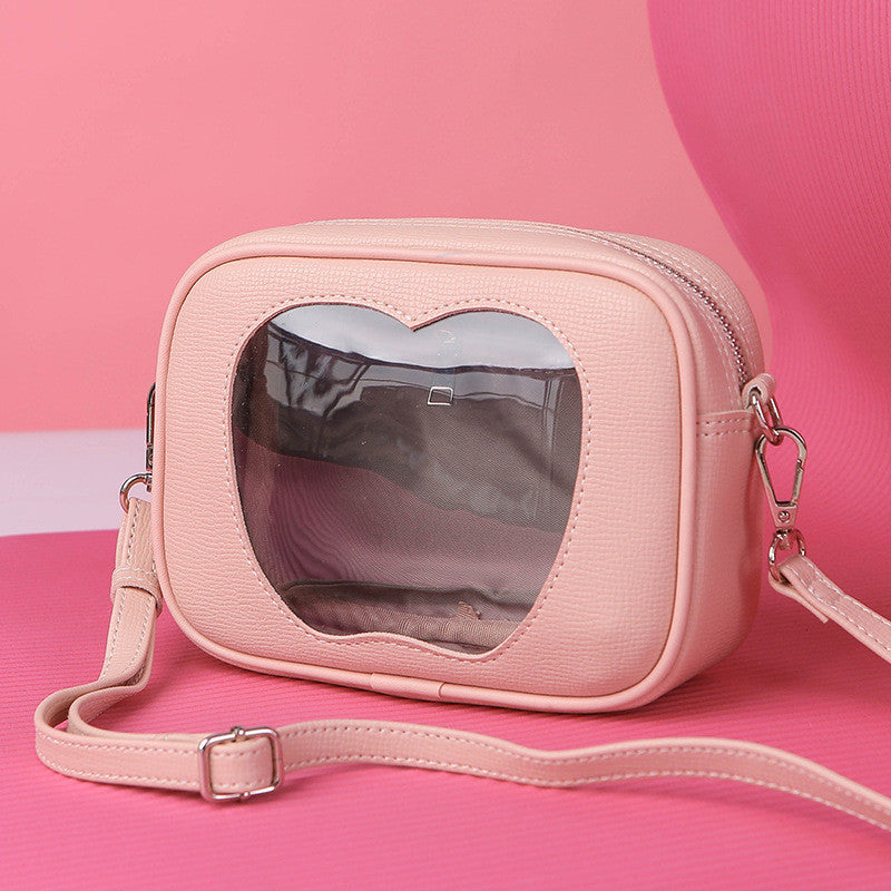 Ielgy Ladies Pink Large Capacity Shoulder Messenger Bag