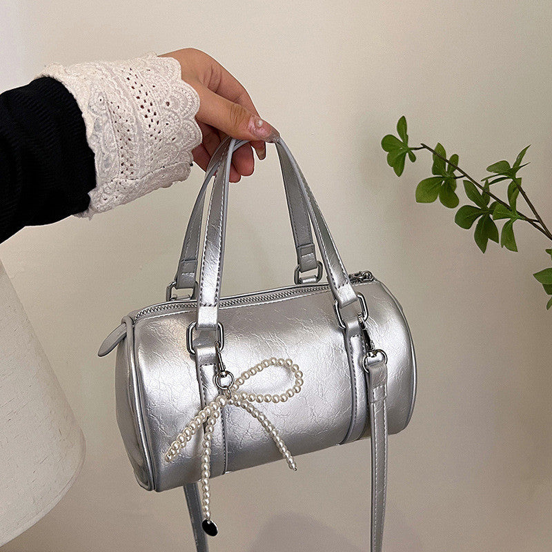 Ielgy Large-Capacity Shoulder Messenger Handbag Pillow Bag High-End Boston Bag