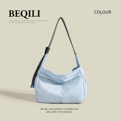 Ielgy Large-Capacity Casual Bag Waterproof Wear-Resistant Oxford Cloth One-Shoulder Commuter Diagonal Bag Korean Version