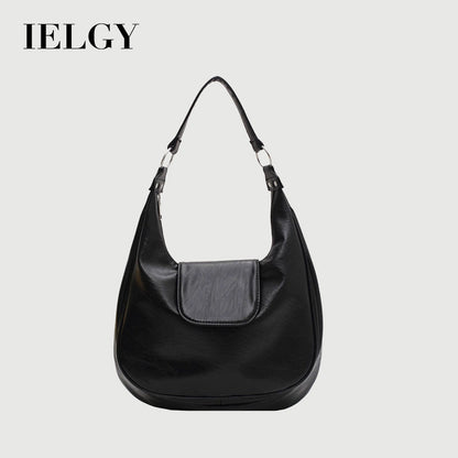 Ielgy Ladies Fashion One Shoulder Class Commuter Soft Leather Large Capacity Tote Bag