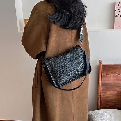 Ielgy Large-Capacity Shoulder Bag Korean Version Trendy Fashion All-Match Casual Commuter Cross-Body Dump