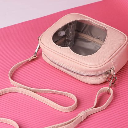 Ielgy Ladies Pink Large Capacity Shoulder Messenger Bag