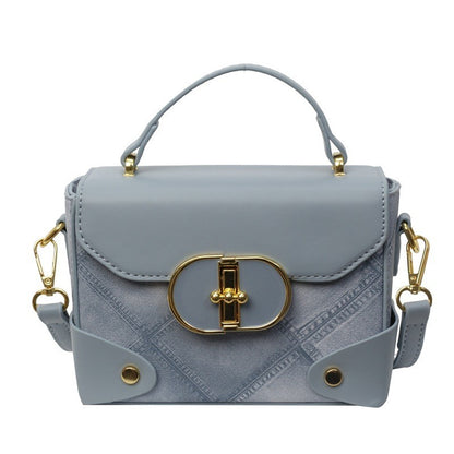 Ielgy Simple Fashion Handbag Diamond Chain Casual Crossbody Small Square Bag