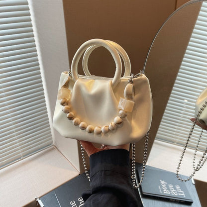 Ielgy Ladies Portable Pleated Bag Fashionable All-Match Diagonal Cloud Bag