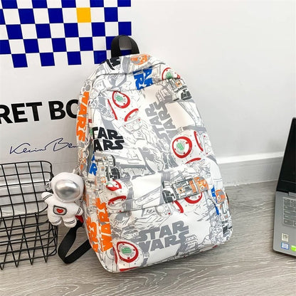 Ielgy Korean Version Large Capacity Unique Graffiti Casual Backpack Casual Backpack