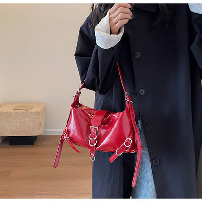 Ielgy Ladies Fashion Texture One-Shoulder Underarm Bag Can Be Cross-Body