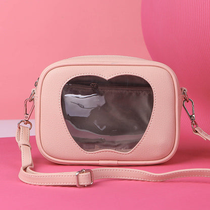 Ielgy Ladies Pink Large Capacity Shoulder Messenger Bag