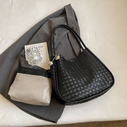 Ielgy High-End Retro Large-Capacity Bag Fashion Commuter All-Match One-Shoulder Bucket Bag