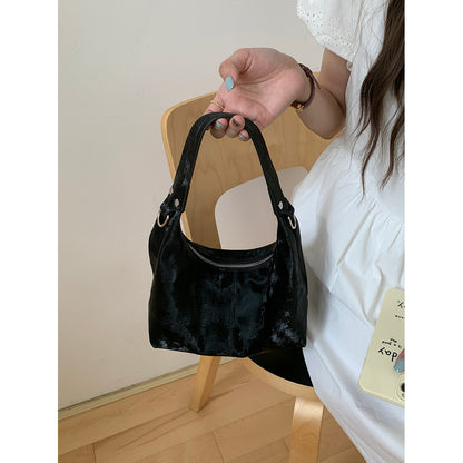 Ielgy Niche Design Texture Underarm Bag Shoulder Crossbody Soft Pink Cloud Bag