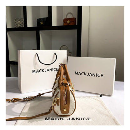 Ielgy Lychee Pattern Texture Boston Bag Printed Crossbody Female Bag