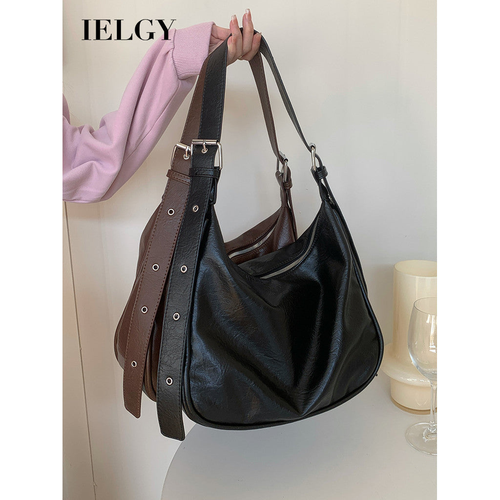 Ielgy High-End Feeling Large-Capacity Bag Retro Fashion Shoulder Bag Niche All-Match Tote Bag