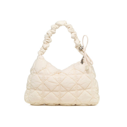 Ielgy Korean Version Stray Cloud Bag Puff Pleated Down Bag Shoulder Messenger Bag Portable Underarm Bag