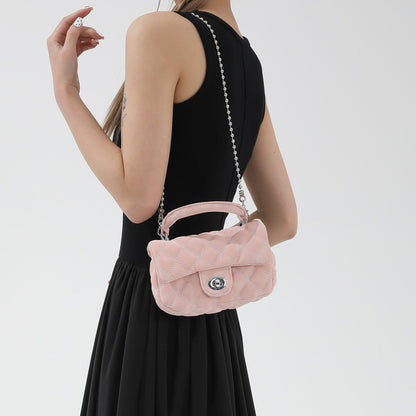 Ielgy Korean Version Diamond Chain Bag Fashionable All-Match Casual Cross-Body Small Square Bag