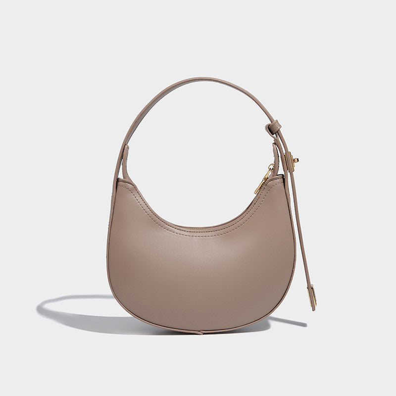 Ielgy Niche Fashionable All-Match Retro Baguette Bag High-End Sense One-Shoulder Armpit Crescent Bag