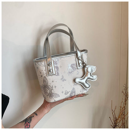 Ielgy All-Match Messenger Bag High-End Niche Texture Portable Bucket Bag