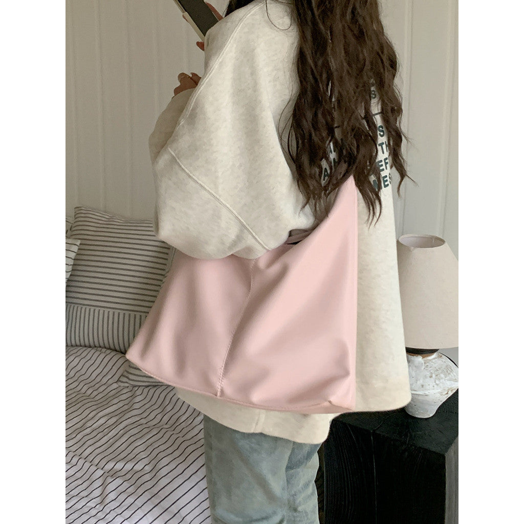 Ielgy Korean Version Tote Bag Trendy Fashion Casual Underarm Bag All-Match Large-Capacity One-Shoulder Commuter Bag