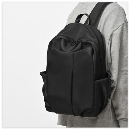 Ielgy Japanese Korean Simple Large-Capacity Solid Color Backpack University School Bag Campus Backpack