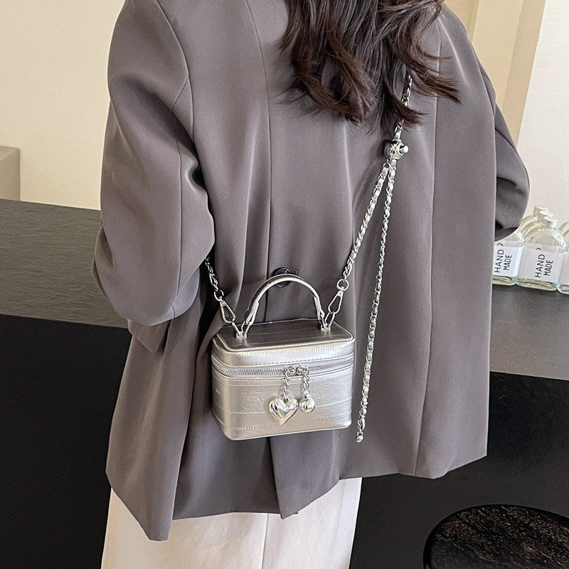 Ielgy High-End All-Match Chain Box Bag All-Match Portable Retro All-Match Cross-Body Small Square Bag