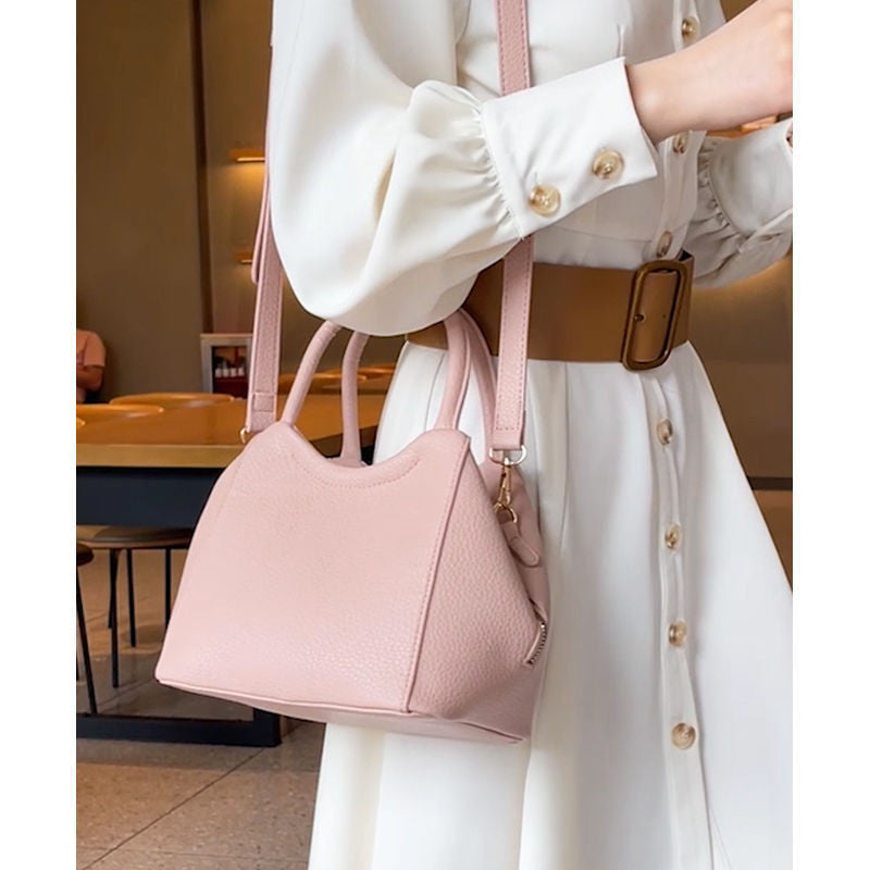 Ielgy Ladies Sweet Pink Lychee Pattern Fashion Small Commuter Shoulder Bucket Bag