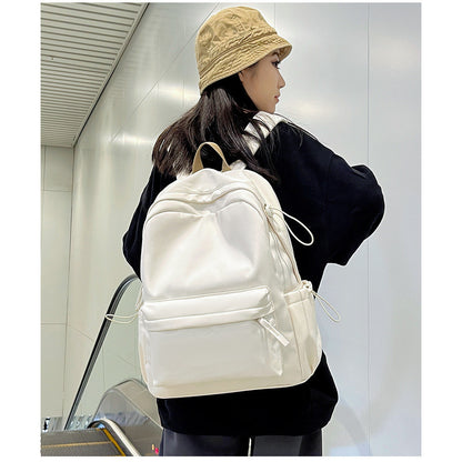 Ielgy Large-Capacity Backpack Student All-Match Schoolbag Commuter Outing Travel Commuter Backpack