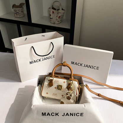 Ielgy Lychee Pattern Texture Boston Bag Printed Crossbody Female Bag