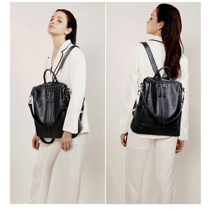 Ielgy Korean Version pu Leather Ladies Fashion Backpack Mommy Bag