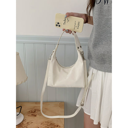 Ielgy Niche Design Texture Underarm Bag Shoulder Crossbody Soft Pink Cloud Bag