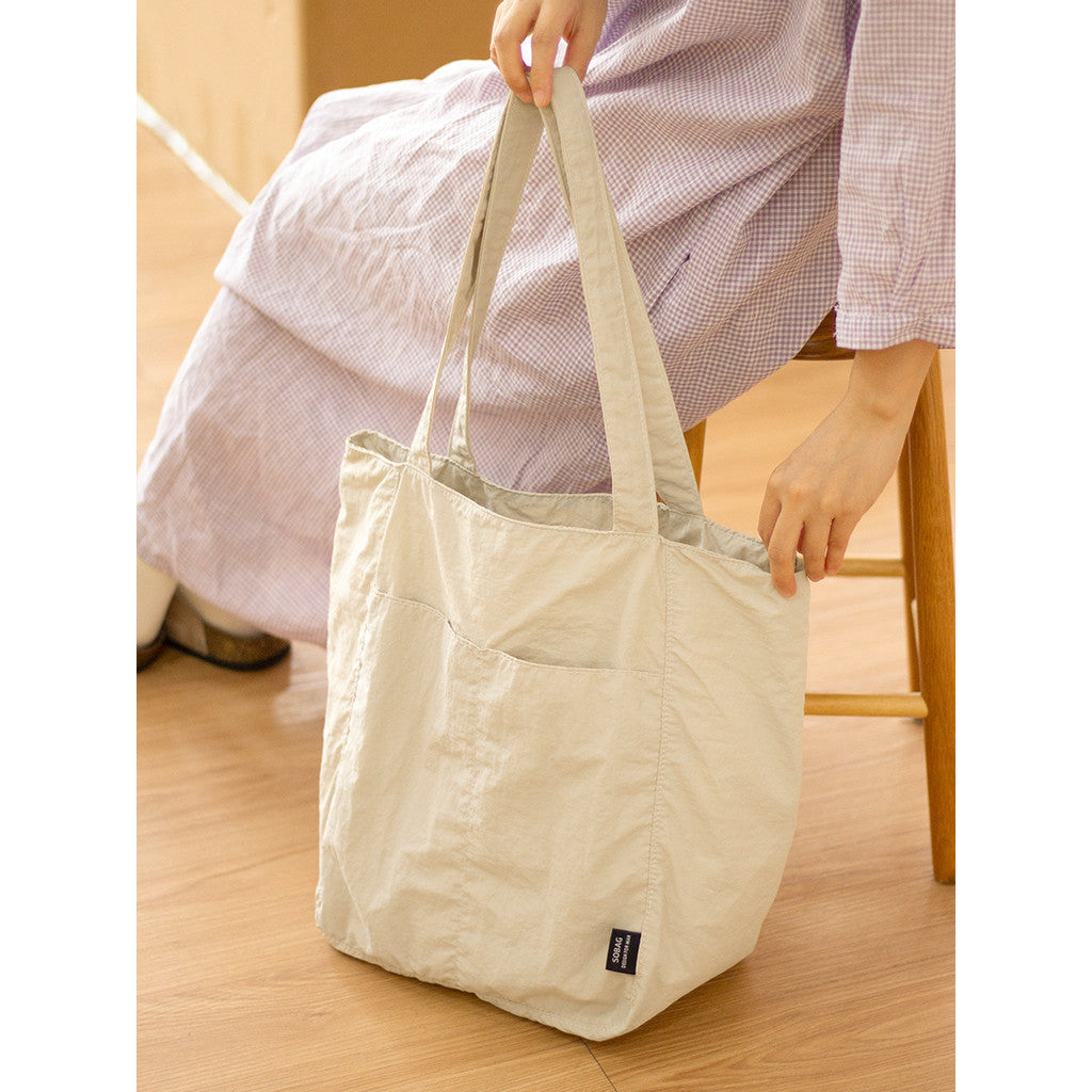 Ielgy Japanese Waterproof Nylon Casual Shoulder Bag Niche Design Feel Large Capacity Commuter Tote Large Bag