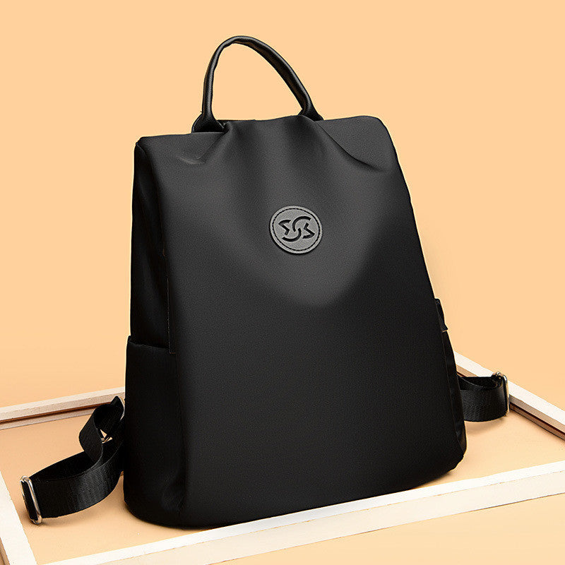 Ielgy Anti-Theft Backpack Commuter Ladies Backpack High-End Sense School Bag Oxford Cloth Waterproof Computer Bag