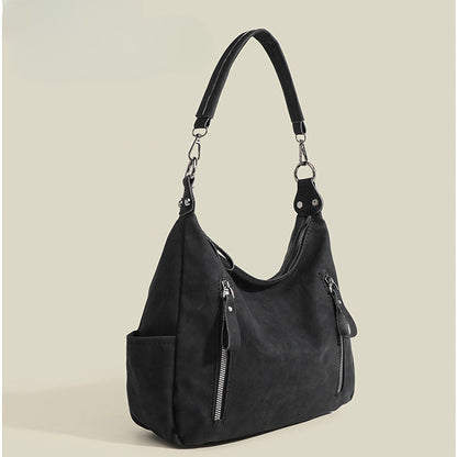 Ielgy Ladies Large-Capacity All-Match Retro Matte Cross-Body Texture One-Shoulder Commuter Tote Bag