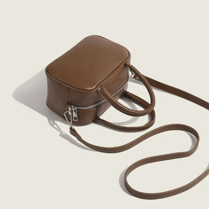 Ielgy Ladies Brown Boston Bag Fashionable Portable Pillow Bag Fashionable All-Match Crossbody