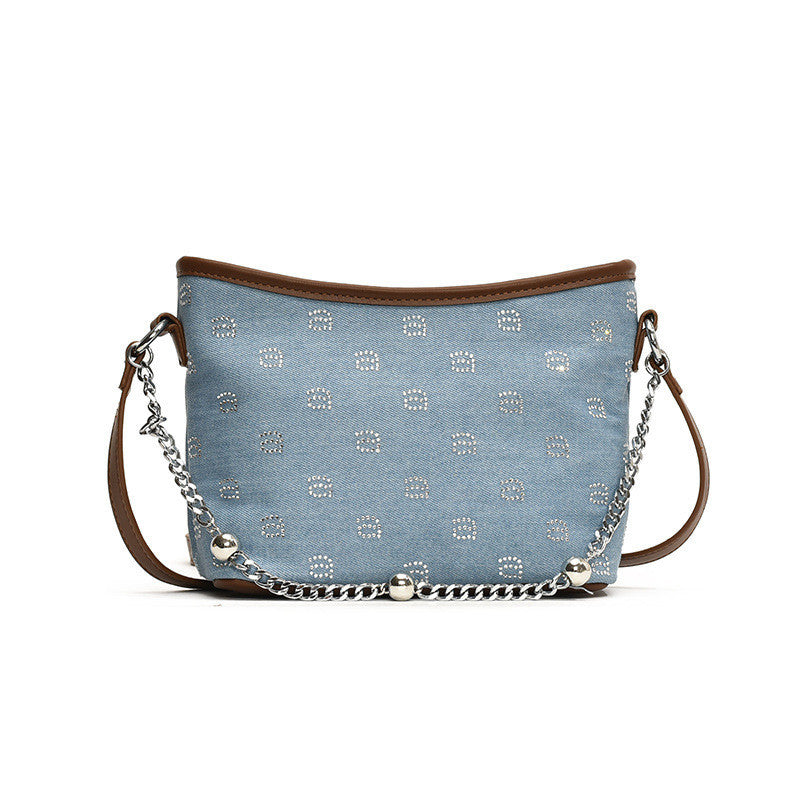 Ielgy High-End Fashionable Texture Shoulder Bag Popular Fashionable All-Match Commuter Bucket Bag