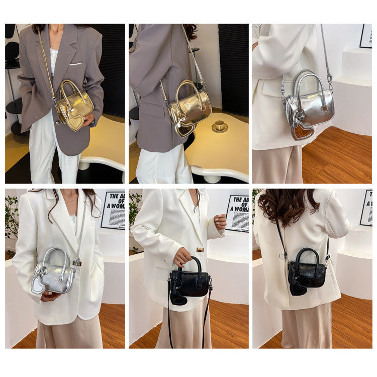 Ielgy Ladies Fashion Portable Pillow Bag Korean Version Simple All-Match One-Shoulder Trendy Casual Messenger Bag